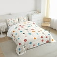 thumbnail image 3 of jejeloiu Colorful Circle Pattern Twin Comforter Sets,Abstract Geometric Circular Bedding Set For Girls Boys Reversible 2pcs, 3 of 8