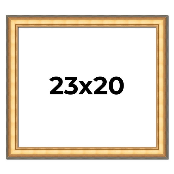 23x20 Frame Gold Plein Aire Solid Wood Picture Frame Width 2 Inches | Interior Frame Depth 0.5