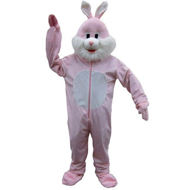 Costume de lapin adulte avec tête de mascotte - Large