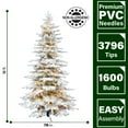 thumbnail image 3 of Fraser Hill Farm Pine Valley Flocked Christmas Tree,White Incandescent Smart Lights 12 ft Tall, 3 of 8