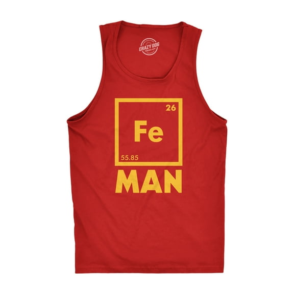 Mens Fitness Tank Iron Science Tanktop Cool Novelty Funny Nerdy Graphic Print T Shirt