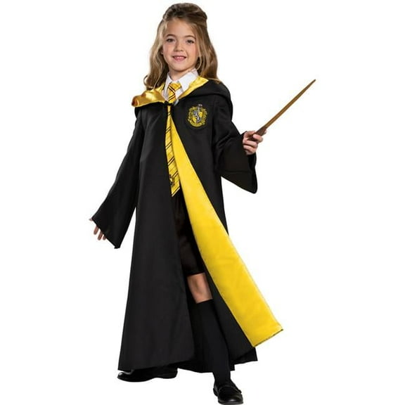 Childs Harry Potter Deluxe Hufflepuff Robe - Large 10-12
