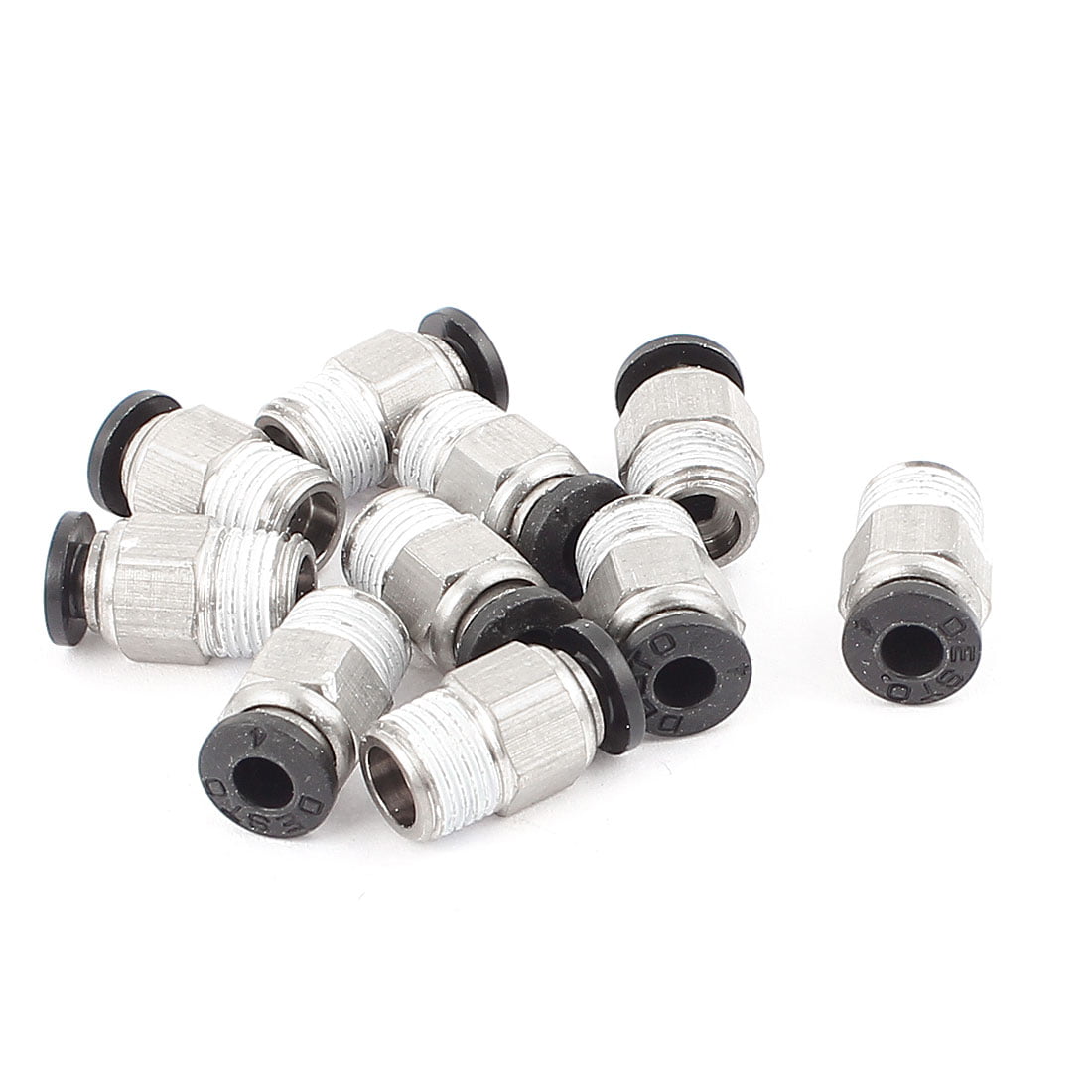 3/8 PT Male Push in Joint Pneumatic Connector Quick Fittings Thread Dia 6mm for Industry Automatic 10Pcs