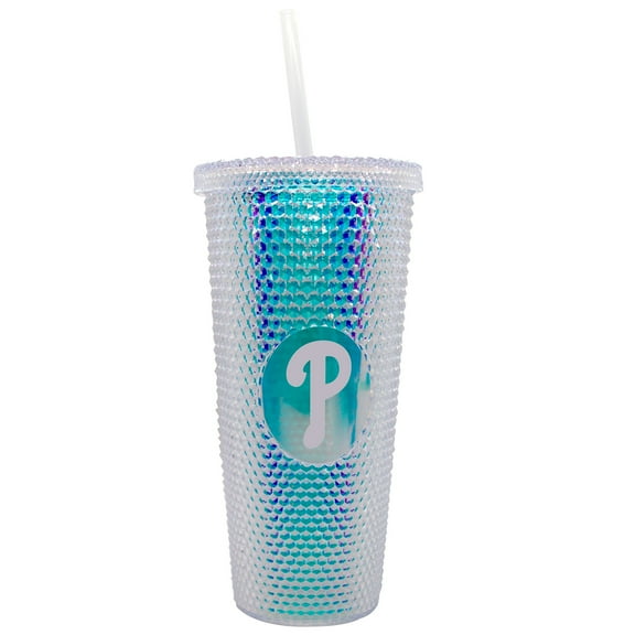 Philadelphia Phillies 24oz. Iridescent Studded Travel Tumbler with Straw