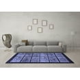 thumbnail image 3 of Ahgly Company Machine Washable Indoor Rectangle Abstract Blue Modern Area Rugs, 2' x 3', 3 of 4