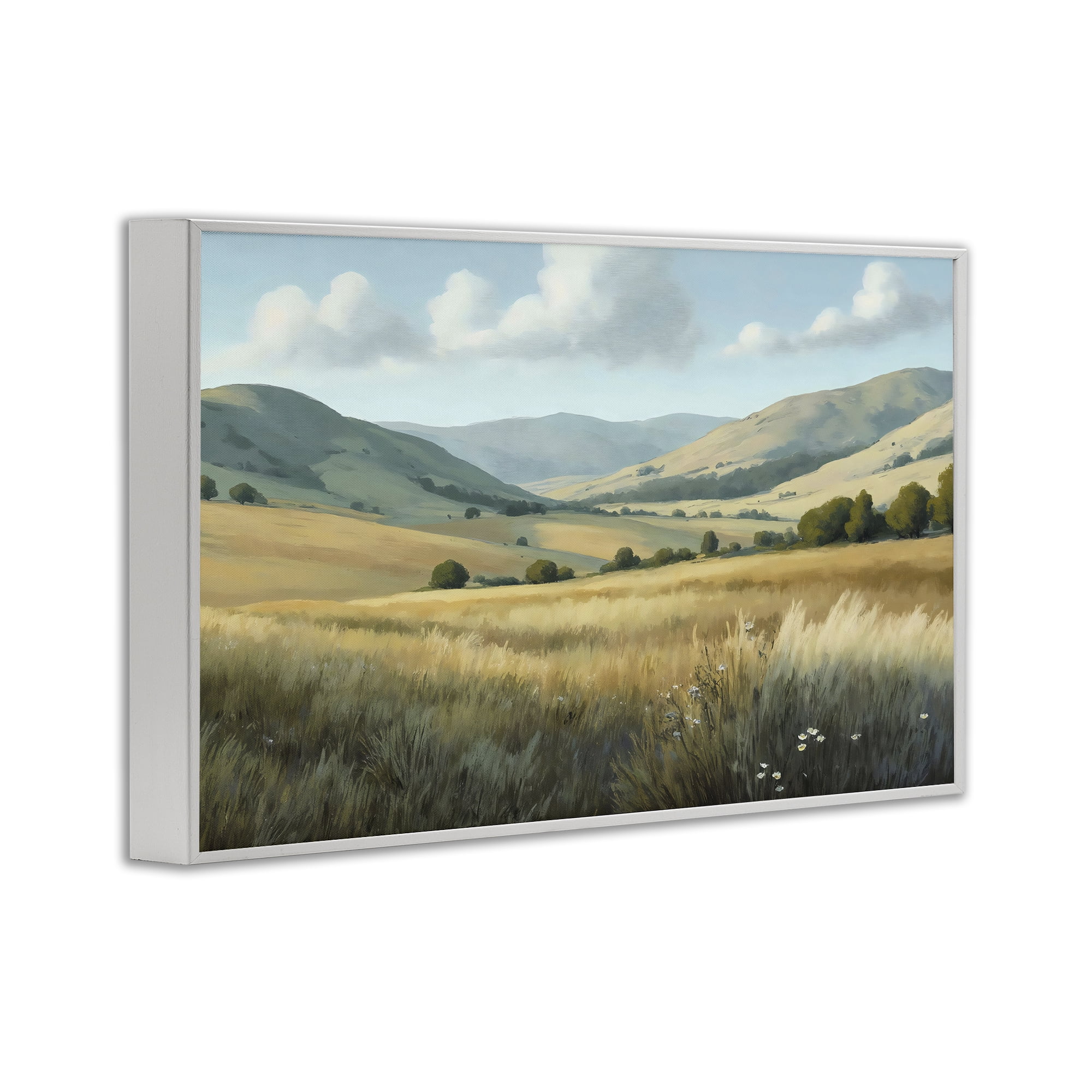 Stupell Industries Rolling Hills at Golden Hour White Framed Giclee Art, design by Creative Studio