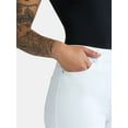 thumbnail image 4 of Time and Tru Women's Mid Rise Denim Bermuda Shorts, 10" Inseam, Sizes 0-22, 4 of 5