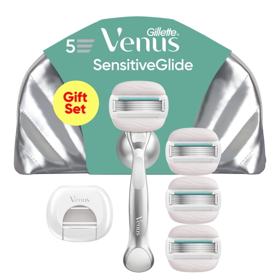 Holiday Venus SensitiveGlide 5-Blade Women's Razor Set for Sensitive Skin