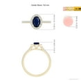 thumbnail image 6 of ANGARA Natural Oval Sapphire Halo Ring with Diamond Accents in 14K Yellow Gold for Women (Size-7x5mm) | September Birthstone, Anniversary, Jewelry Gift for Women | Natural Blue Sapphire Ring, 6 of 10