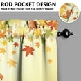 thumbnail image 5 of Fall Kitchen Curtains 24 Inch Short - 3 Panel Set, Autumn Harvest Print, Rod Pocket Window Treatment for Thanksgiving, Farmhouse, Cafe, Living Room - Machine Washable, 5 of 6