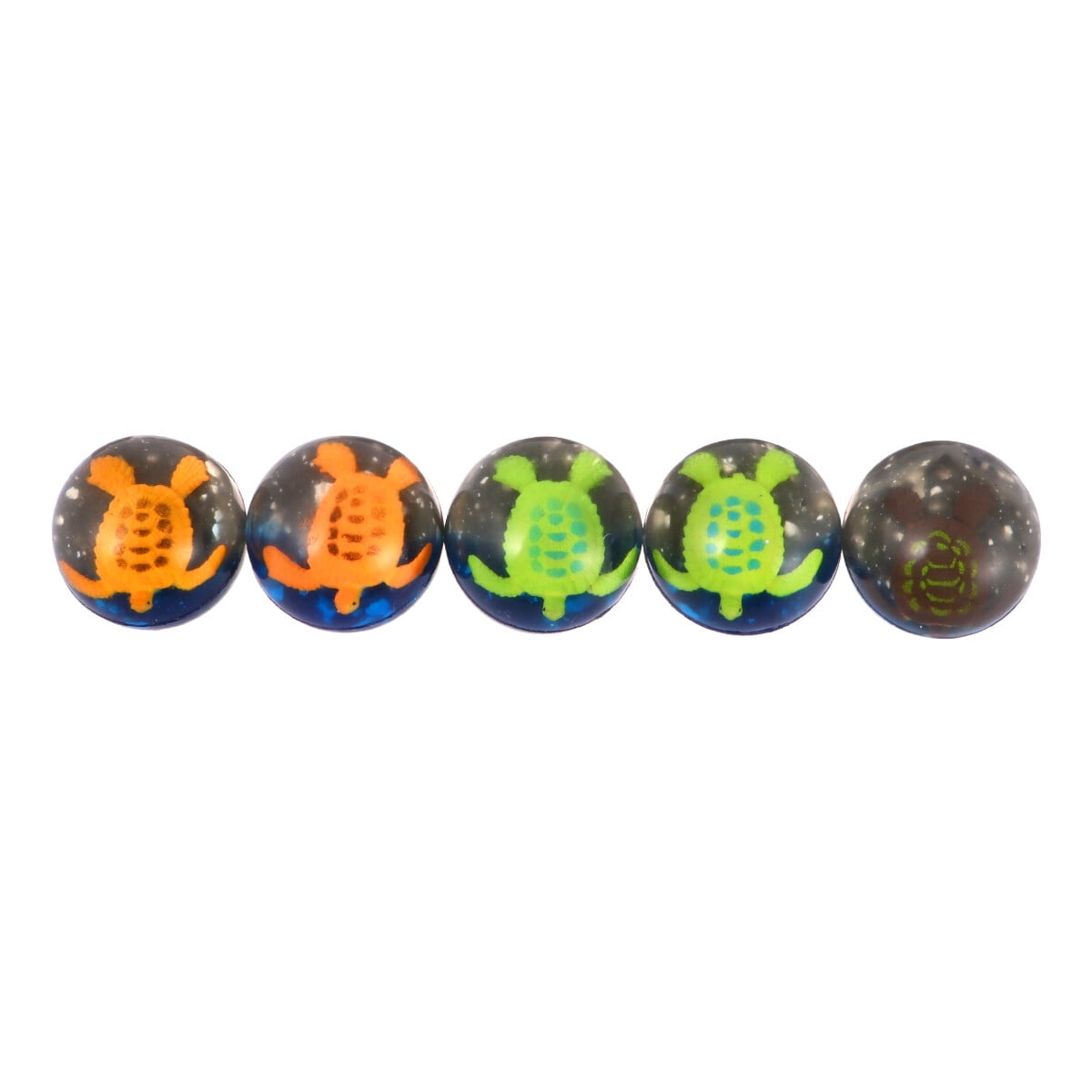 5Pcs Sea Turtle Designed Bouncy Ball Rubber Jumping Ball Kids Funny Toy