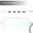 thumbnail image 3 of GE UltraPro 4 Port USB Power Strip, 6ft Braided Cord, White/Gray - 44139, 3 of 10