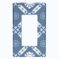 thumbnail image 5 of Metal Light Switch Plate Cover Mandala Blue Gray Floral Pattern Damask MDL113, 5 of 13