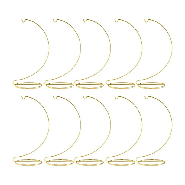 10 ganchos colgantes de metal para estanterías, versátiles y resistentes. Dorado