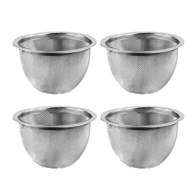 Justharion 4pack/lot Filtre Infuseur à Thé en Acier Inoxydable pour le Thé Essentiel Boire Filtre à Thé en Acier Inoxydable Largement Utilisé 8.2 * 5.5cm 1Set