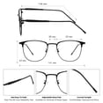 thumbnail image 4 of Gafas con filtro de luz azul GUDVUE ovaladas negras brillantes UV400, 4 of 8