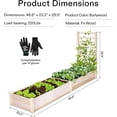 thumbnail image 2 of VIVOSUN Wooden Raised Garden Bed, 48 x 24 x 30 Inches, Outdoor Wood Planter Box with Gloves and a Liner, with Trellis for Vine Climbing for Garden, Patio, Balcony, Backyard and Outdoors, 2 of 7