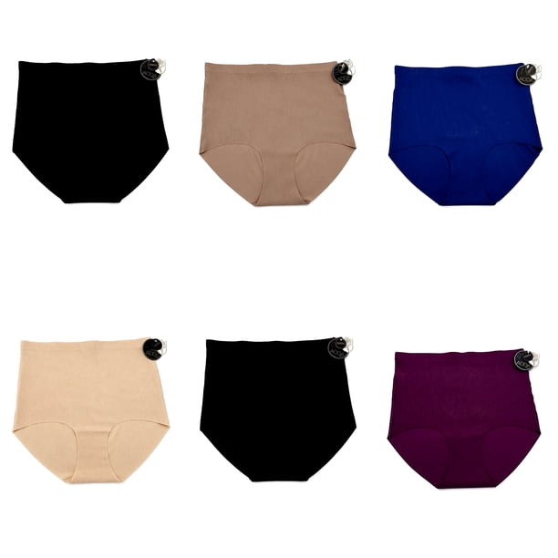 Paquete 6 Pantaleta De Likra Sin Costura Alta Corte Completo
