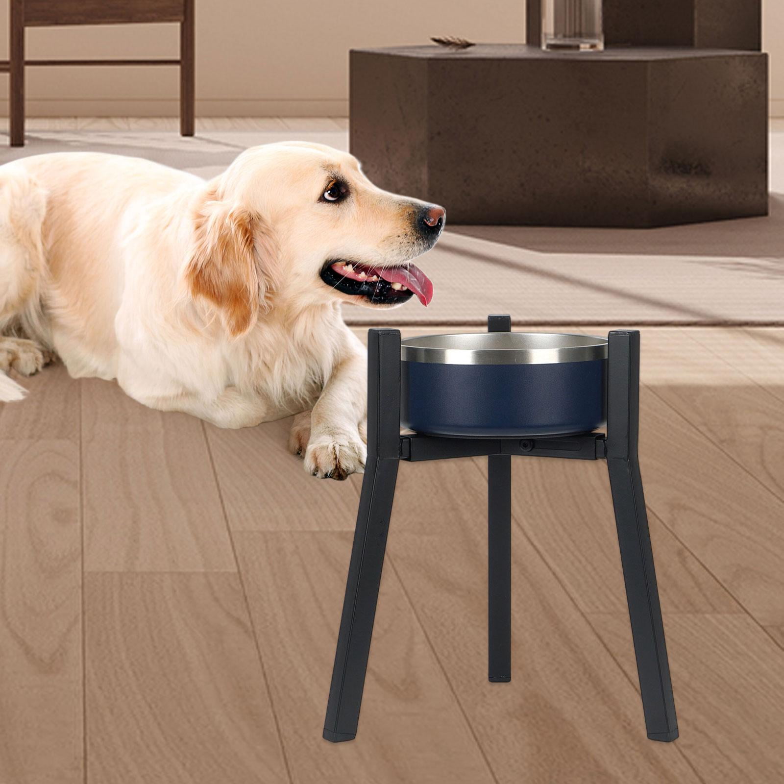 CarpNettore Dog Bowl Elevated Stand Dog Bowl Holder Anti Slip without Bowls Metal Adjustable Height Adjustable