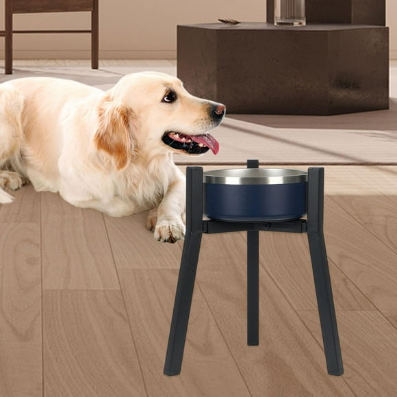 Soporte para cuenco para perros, solo r, de hierro, estable, sin cuencos, ancho ajustable, soporte para agua y comida para mascotas, plato para Altura fija