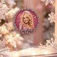 thumbnail image 5 of Dolly Pink Hanging Ornament, Acrylic Decoration for Christmas Tree & Car Mirror, Glitter Country Music Fan Gift, Sparkling Pink Charm, 5 of 7