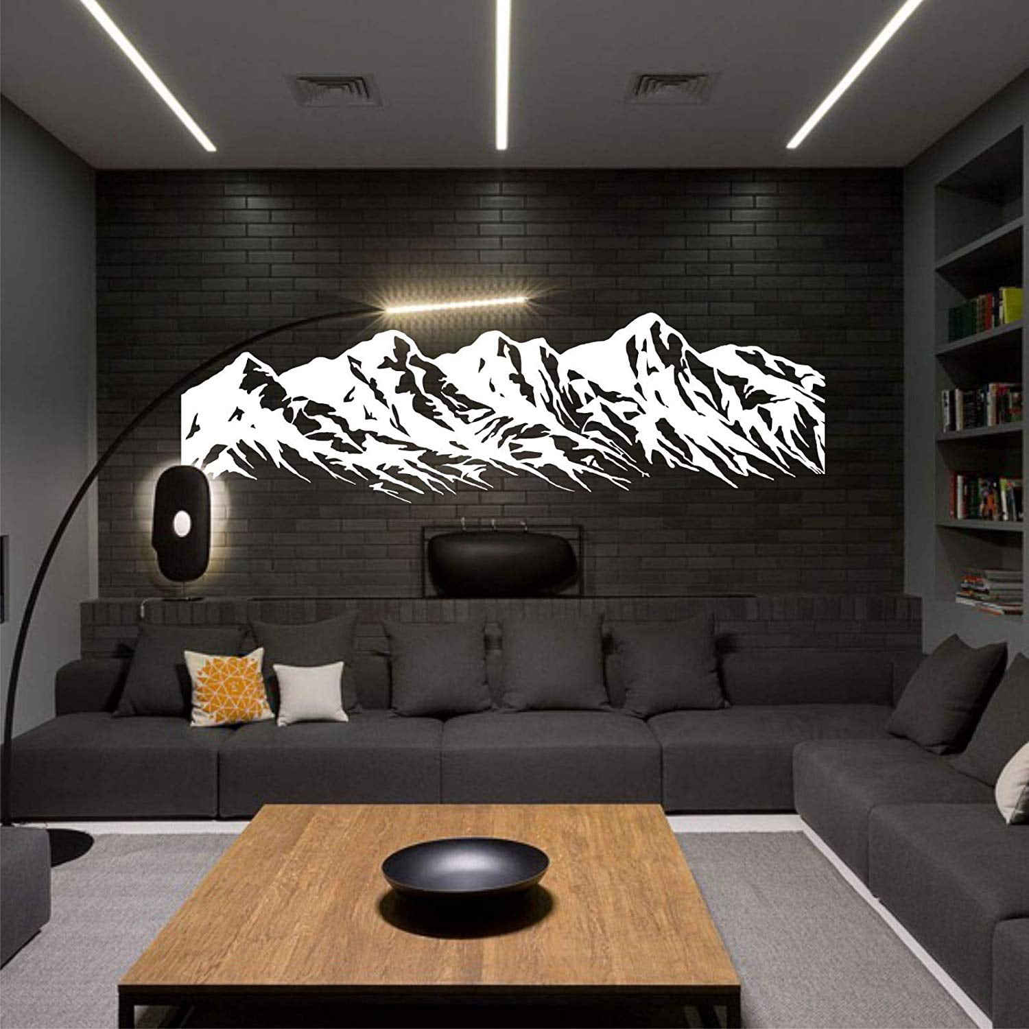 LaModaHome Metal Wall Art - Metal Mountain Range - 3D Wall Silhouette