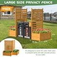 thumbnail image 3 of Outdoor Privacy Screen Privacy Fence Panels for Outside, 1 Panel 41"W X 73"H Wood Decorative Fence with Planter Box,Pool Equipment Enclosure, Patio Garden Fence Perfect to Enclose Trash Cans,AC Unit, 3 of 8