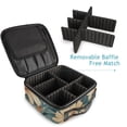 thumbnail image 4 of FORMRS Travel Makeup Bag Large Capacity Train Case Cosmetic Organizer with Adjustable Dividers, Flowers Cat, 4 of 8