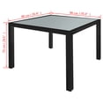 thumbnail image 4 of vidaXL 5 Piece Outdoor Dining Set with Cushions Poly Rattan Black, 4 of 5