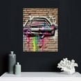 thumbnail image 4 of ONETECH Car Wall Decor Street Graffiti Car Painting Picture Framed Canvas Print for Men Teen Boys Bedroom Decor 16x20in, 4 of 4
