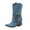 Light Blue, variant on UngA Womens Boots Mid Calf Mid Calf Boots for Women Block Heel Womenâs Tall Boots Square Toe Comfortable Casual Boots Low Heel Black,7
