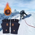 thumbnail image 6 of AuroraX Navy Usb Heated Fingerless Gloves with Fleece Lining Convertible Warm Plush Winter Gloves Cold Weather Knitted Mittens for Outdoor Working & Typing Ski, 6 of 6
