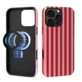 thumbnail image 2 of FKBRCL4U for iPhone 16 Pro Compatible with Magsafe Case Red and Pink Stripes Geometric Vertical Line Pattern for Girl Boy Full Body Magnetic Design Soft Silicone Protection, 2 of 7