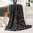 thumbnail image 2 of Math Equations Colorful Math Symbols Black Pattern Blanket,Comfortable Soft Flannel Throw Blanket,All Season,Warm Lightweight Blankets for Sofa Bed Couch Living Room Chair,40"x50", 2 of 4