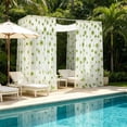 thumbnail image 4 of Floral Print Outdoor Sheer Curtain 39.37x78.74 Inch Rod Pocket Light Filtering Patio Privacy Curtain Panel For Backyard Garden Gazebo, 4 of 6