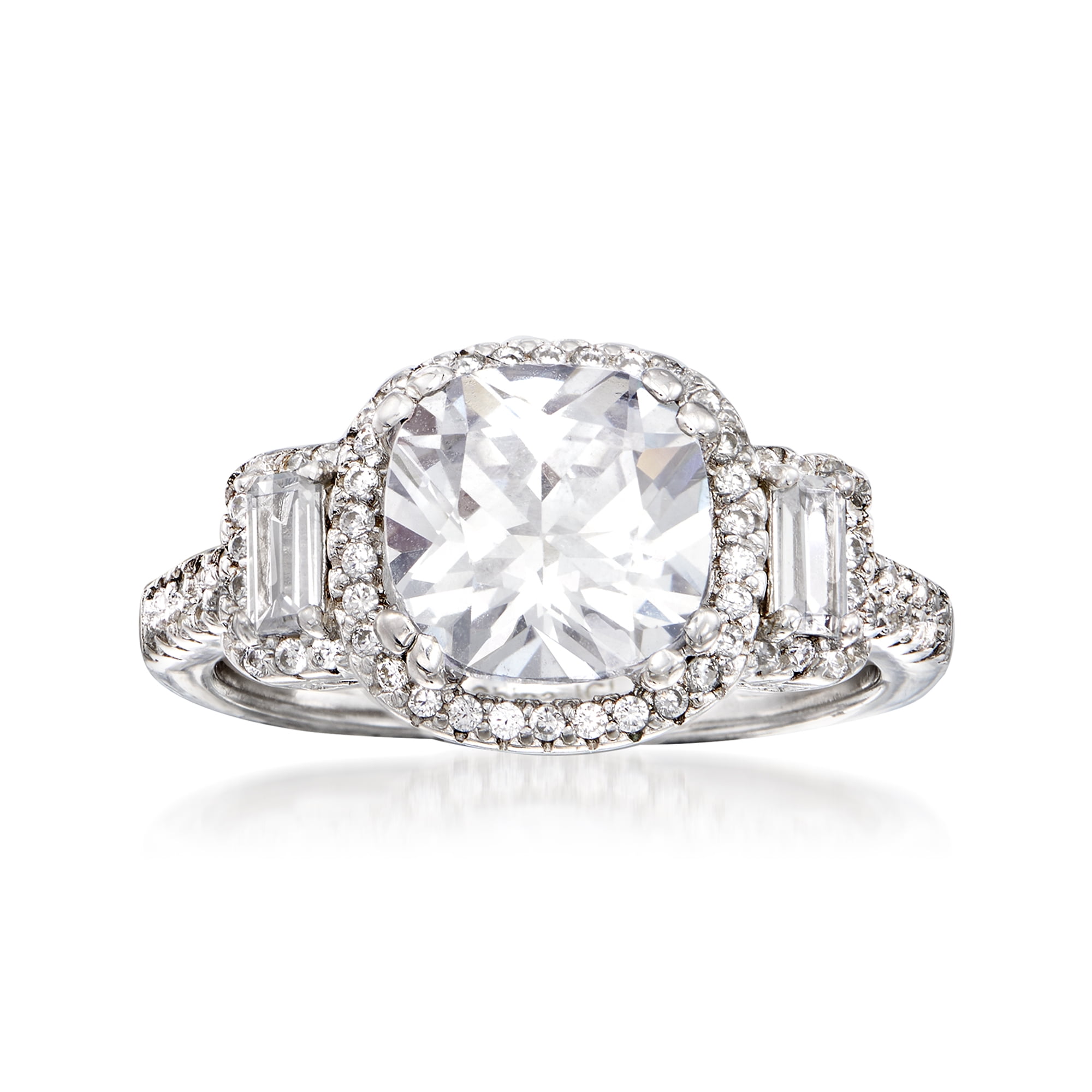 Ross-Simons 3.00 ct. t.w. CZ Ring in Sterling Silver - Walmart.com
