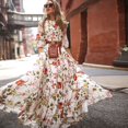 thumbnail image 2 of Kcodviy Robe T-Shirt à Manches Évasées Imprimé Floral pour Femmes Longueur Genou Robes Décontractées pour Vacances Robes Maxi Boho d'Été Robes de Plage pour Femmes, 2 of 8
