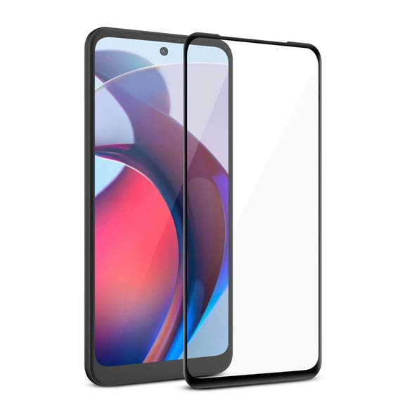 Bemz (2-Pack) Full Coverage Tempered Glass Screen Protector Shield (Finger Print Sensor Compatible) for Motorola Moto G Stylus 5G 2023 - Black Edge Clear