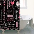 thumbnail image 4 of Pink Breast Cancer Awareness Pattern Shower Curtain 36"x72" ,Bathroom Decorative Shower Curtains Set with 12 Hooks,Modern Waterproof Washable Shower Curtain, 4 of 6