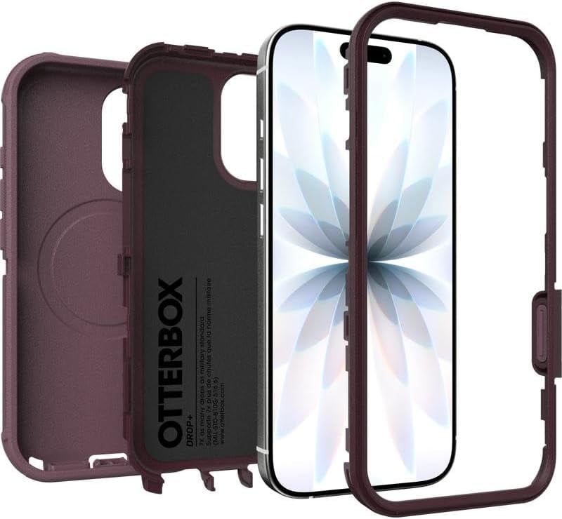 OtterBox iPhone 17 (Only) Bundle: Defender Series Case & Screen Protector - Purple Mystery - Case Only - Snaps on MagSafe - Tough - Rugged & Durable - Non-Retail Packaging