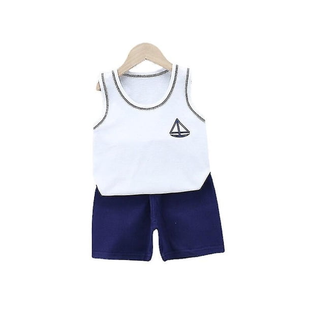 18M 60Army GreenSummer Cute Cartoon 2pcs Niños Bebé Niños Niñas Chaleco de dibujos animados Top Shorts Pantalones Conjunto Ropa Niños Pijamas Niñas Ropa Conjuntos esquí esquí Gafas de esquí
