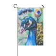 thumbnail image 1 of Bandera de Jardín ABPHQTO Retrato de Pavo Real 30x45 cm, 1 of 1