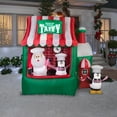 thumbnail image 2 of Gemmy Animated Christmas Airblown Inflatable North Pole Taffy Stand Santa Claus Yard Inflatable, 7', 2 of 2