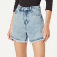 thumbnail image 2 of Women's Fashionable High Waist Stretchy Jean Bermuda Shorts for Summer, Knee Length Casual Jorts with Trendy Comfort Fit, Perfect for Everyday Stylish Casual Occasions,Light Blue XS, 2 of 4