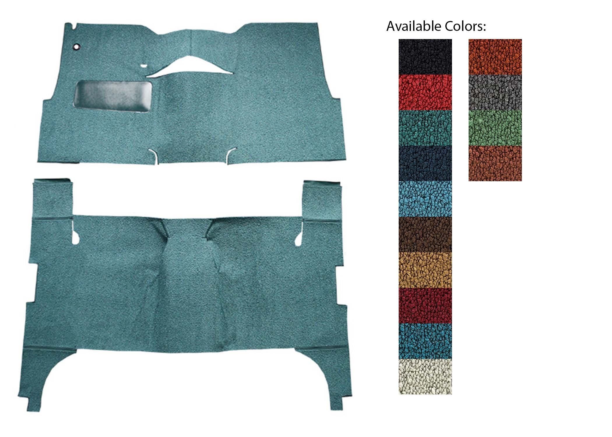 1957 Chevrolet Bel Air 4DR Sedan Bench Seat 10 Dark Brown Loop Carpet