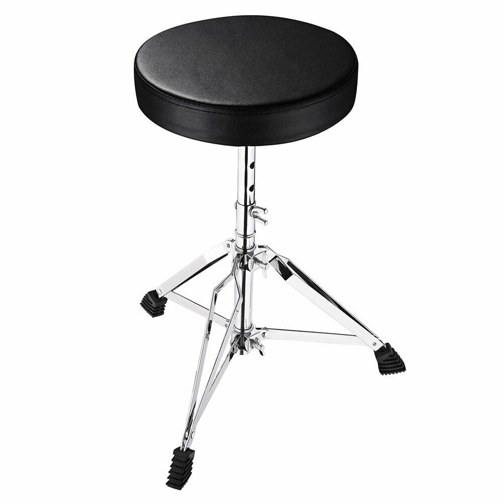 Pro Adjustable Height Folding Stand Drum Throne Padded Seat Stool