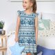 thumbnail image 4 of Fotbe Sea Underwater Jellyfish Vestido de Dormir para Niñas de 3 a 10 Años, Mangas Cortas, Estilo Princesa, Pijama Camisón con Mangas Voladas-Medium, 4 of 6