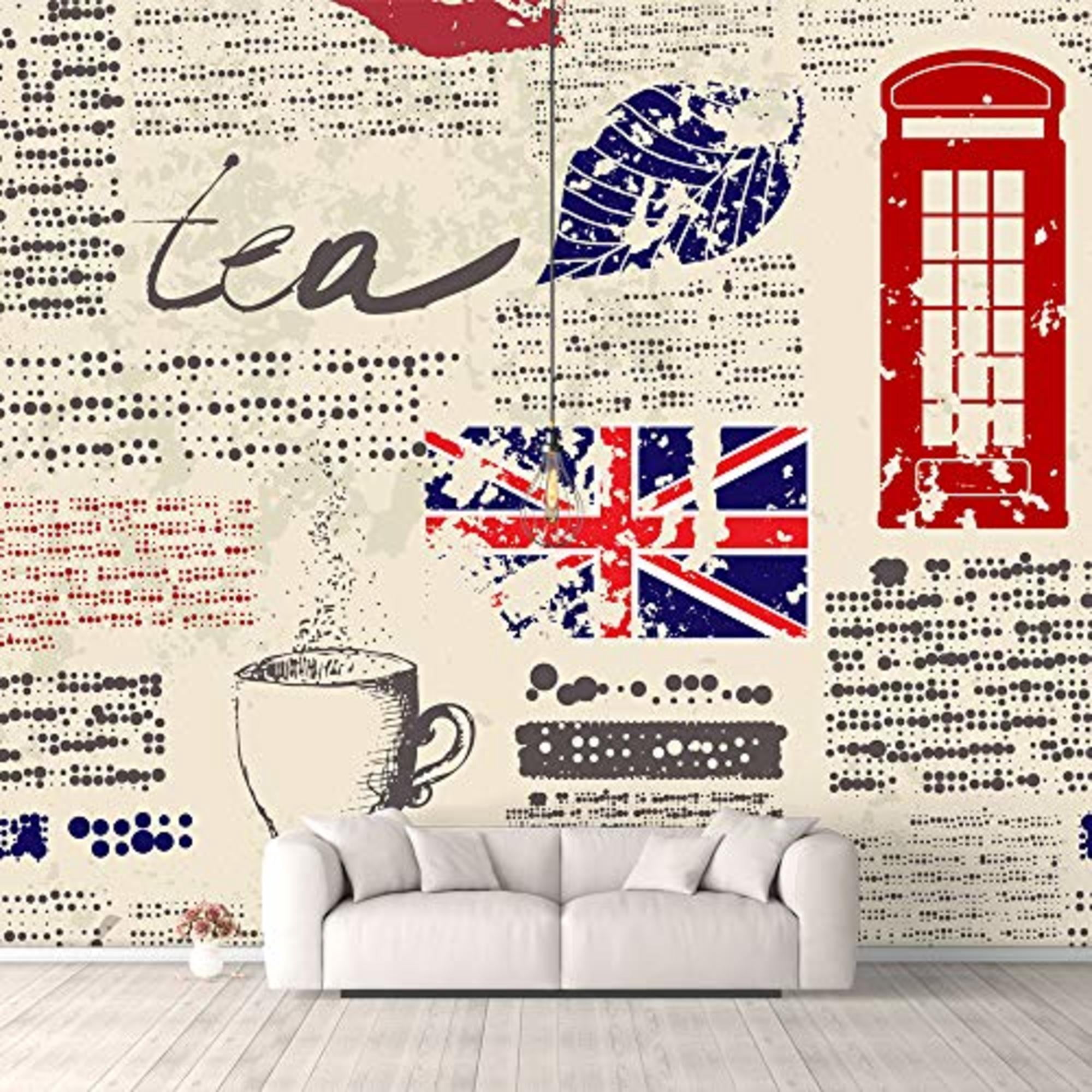 Idea4wall 6pcs Vintage Pictures Collage Peel and Stick Wallpaper Removable Wall Murals Large Wall Stickers for Home Decoration, 100"x24"