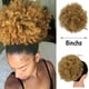 thumbnail image 3 of Moño de Pelo Sintético Qarigey Afro Rizado Corto Cola de Caballo Color Marrón Negro, 3 of 6