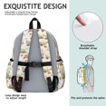 thumbnail image 5 of Excavator and Traffic Cone Beige Cute School Backpack with Padded Back and Adjustable Shoulder Straps 13.4"x11"x4.7", 5 of 5